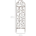 thumbnail image 7 of WYDK 60x15in Iron Garden Trellis, Arched Outdoor Decoration w/Branches, Birds for Lawn, Garden, Backyard, Climbing Plants - Bronze, 7 of 7
