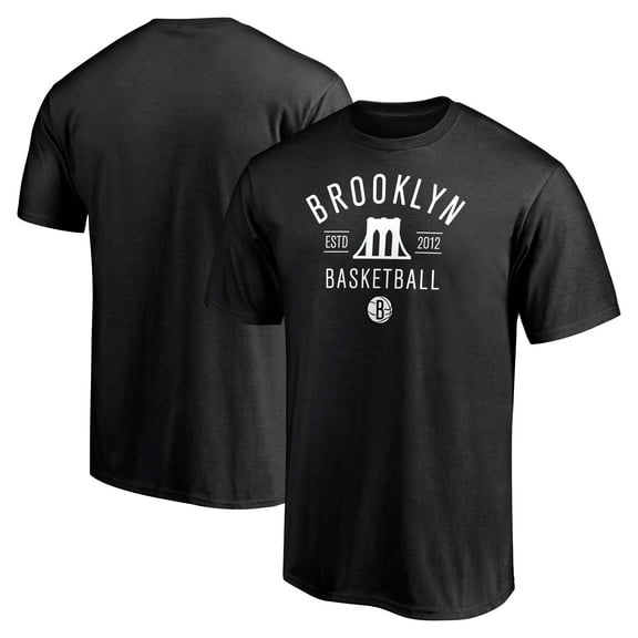Men's Black Brooklyn Nets Push Ahead T-Shirt