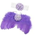 thumbnail image 5 of Diadema de Plumas para Cabello BLESIY para Cosplay Accesorios fotografía de Cien Días Violeta claro Soporte para Fotos de Alas de Ángel, 5 of 5