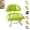 Green, variant on Rolling Low Stool with Backrest, 360-Degree Swivel Seat, Smooth Casters, Cushioned Wipe-Clean Chair for Office, Salon, Craft Room