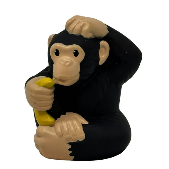 Mattel Replacement Part for Fisher-Price Little People Zoo Animal Playset - DKN66 ~ Replacement Monkey Holding a Banana Figure ~ Works with Fisher-Price Zoo Playset and Other Playsets as Well!