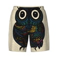 thumbnail image 4 of Lsque Mens Swim Trunks Owl with Mandala Pattern - Bathing Suit Compression Liner - Beach Swim Shorts Swimwear - (S-3XL) - Stretch Quick Dry -3X-Large, 4 of 9
