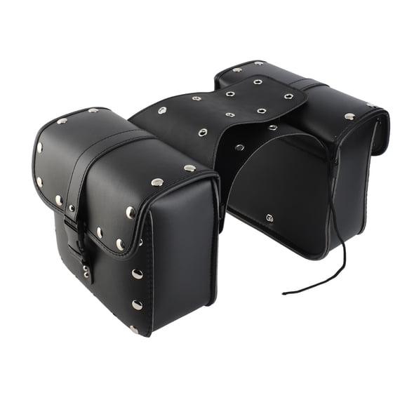 Saddlebag 1 Pair Motorcycle Saddlebags Stylish PU Leather Side Bags Universal Luggage Storage Organizer Saddlebag Tool Bag