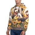 thumbnail image 3 of Lsque Cute Panda Sunflower Pattern Casual Men's Hoodie,Hooded Sweatshirt with Kangaroo Pocket,Pullover Hoodie-XX-Large, 3 of 7