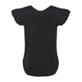 thumbnail image 3 of Infant Flutter Sleeve Baby Rib Bodysuit, Black , 18M, 3 of 3