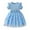 Blue, variant on QTOCIO Toddler Girls Dresses, Baby Girl Summer Clothes, 1-8 Years Girl's Sweet Flower Mesh Flying Sleeve Dress Short Sleeve Round Neck Dress, Blue, 3 Years
