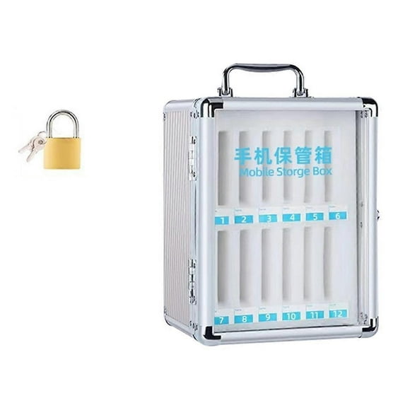 Mobile Phone Rack Classroom, Mobile Phone Storage Cabinet,Wall-Mounted Mobile Phone Prison,Mobile Phone Lock Box 12-Bit