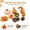 B #28, variant on StlyGar 70-Piece Artificial Fall Harvest Decor Set, Faux Pumpkins Maple Leaves Acorns Pinecones, Halloween Thanksgiving Table Decor