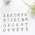 thumbnail image 3 of 26 Unids / Paquete a-Z Letras Crystal Charms Metal Alphabet Start Beads para Bolsas de Coche Decoraciones DIY Craft Supplies Accesoryis Plata Yinane Encantos del alfabeto, 3 of 8