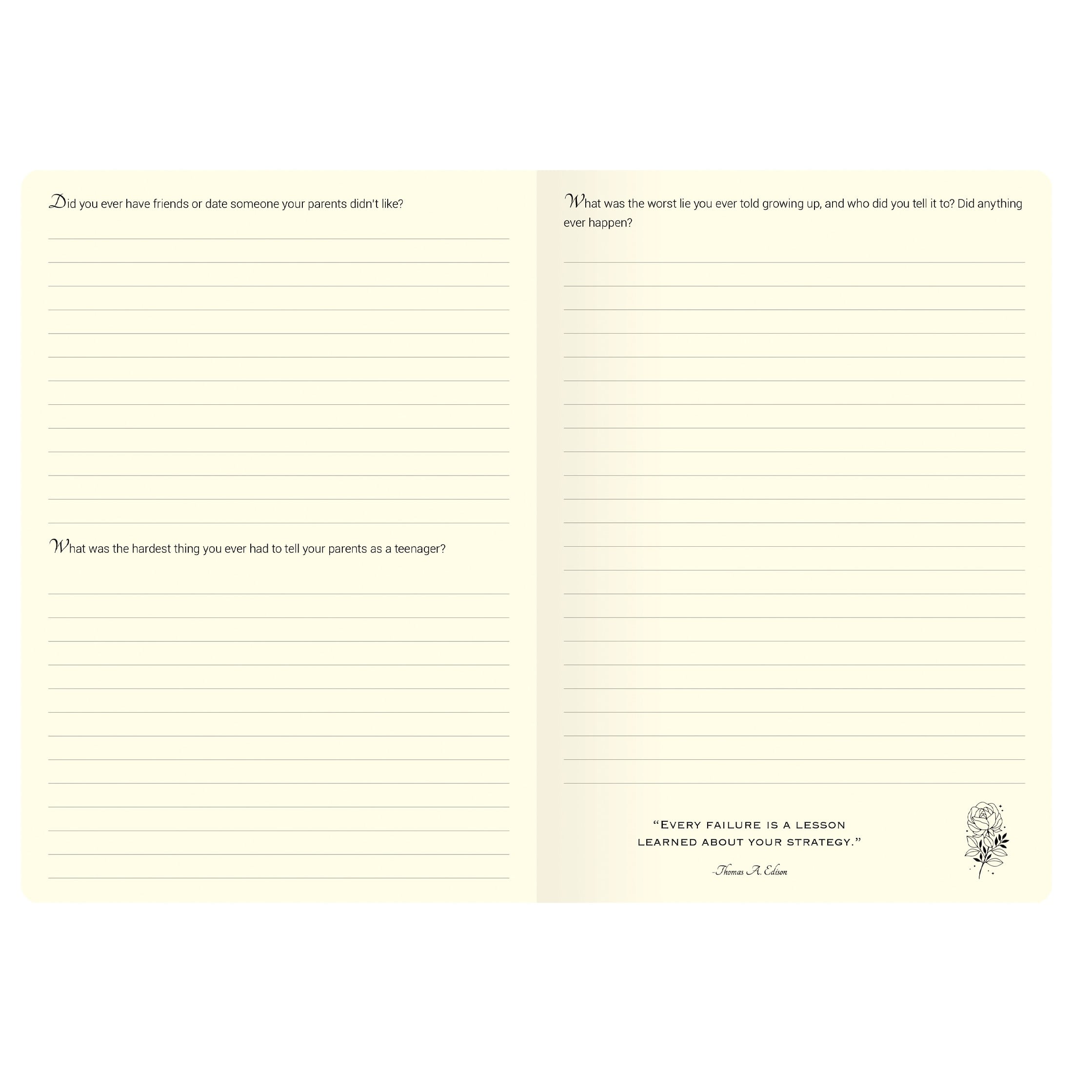 Piccadilly Mother's Story Journal Hardcover For Ages 12 and Up