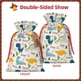 thumbnail image 2 of Naloa Childish Dinosaur Drawstring Christmas Bags, 3D Xmas Gift Bags, Christmas Wrapping Bags, Xmas Goodie Bags, Treat Pouch Bags, Party Favor Bags-Small, 2 of 9