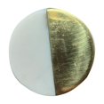 thumbnail image 2 of Perilla Home Luna Marble Knob Set of 6 Round Shape Knobs Pull And Push For Handles Cabinet Door Home Interior Decorative Knobs for Home Kitchen Cupboard Dresser Wardrobe Drawer Pulls : White and Gold, 2 of 8