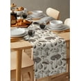 thumbnail image 6 of Table Runner Dresser Scarves 90 Inch Long, Retro Wild Monochrome Mushroom Linen Dining Table Runners Seamless Plant on Beige Tabletop Scarf for Wedding Holiday Party Kitchen, 6 of 7