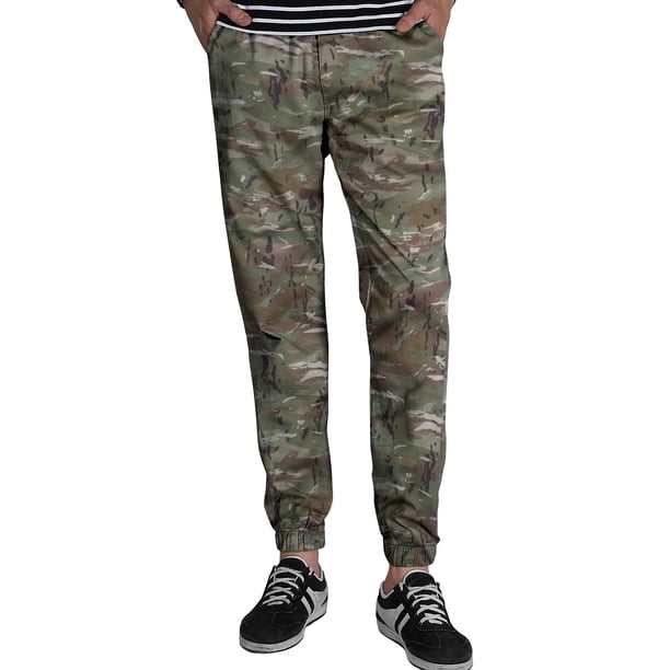 Pantalones tipo chándal tipo chándal a juego con camuflaje forestal para hombre, talla 38