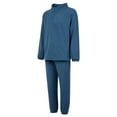 thumbnail image 4 of Kmbangi Solid Color Stand Collar Long Sleeve Tops+ Long Ankle Banded Pants, 4 of 10