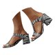 thumbnail image 2 of MKLEKYY Sandalias de Playa Con Estampado de Leopardo, Estilo Europeo, de Talla Grande, A La Moda, Sexys, Con Tacón Grueso y Boca de Pez, para Mujer, 2 of 4