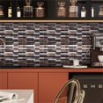 thumbnail image 4 of ABODELINE 4 x 4inchx10Pcs 3D Mosaic Vinyl Backsplash Tiles, Self-Adhesive Peel and Stick Subway Tile Stickers Stick on Wall Tiles for Kitchen Bathroom Decor, 4 of 6
