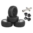 thumbnail image 4 of Transemion Front Rear Buggy Tires 1:10 Car Crawler Parts Glued Accessories DIY for HSP Black 1Set, 4 of 6
