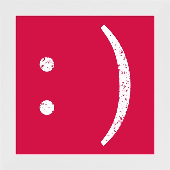 Great Art Now Red Smiley by Veruca Salt, Framed Wall Art, 14W x 14H