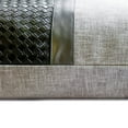 thumbnail image 3 of Funda de almohada lumbar decorativa HomeCentric en negro y gris, 30 x 50 cm (12 x 20 pulgadas), con efecto patchwork de piel sintética, tejido de cesta, lino, rectangular, estilo patchwork moderno -, 3 of 4
