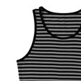 thumbnail image 5 of Mens Striped Tank Top Sleeveless Crew Neck Summer Casual Gym Running T-Shirt Muscle Tee Fathers Gift, 5 of 7