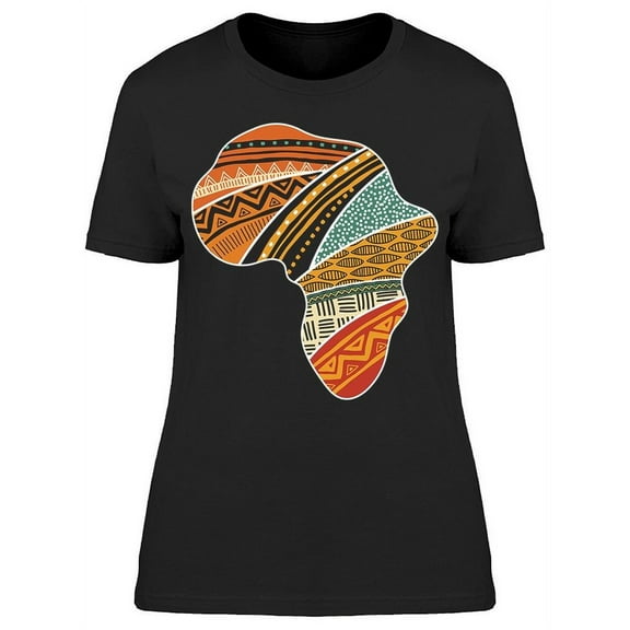 African Map Silhouette T-Shirt Women -Image by Shutterstock, Female Large