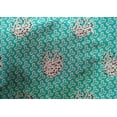 thumbnail image 5 of oneOone Cotton Silk Turquoise Blue Fabric Abstract Block Craft Projects Decor Fabric Printed By The Yard 42 Inch Wide, 5 of 5