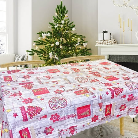 

Decorative Christmas Tablecloths Cartoon Home Tablecloth Cartoon Christmas Party Decorations Home Decorations Festival Table Cover