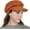 Dark Brown, variant on Women’s Newsboy Cap Wool Blend Vintage Solid Color Girls Gatsby Cabbie Visor Beret Hat