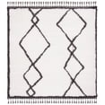 thumbnail image 3 of SAFAVIEH Carmella Chase Aztec Polyester Shag Area Rug, Cream/Gray, 6'7" x 6'7" Square, 3 of 11