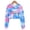 Blue, variant on Tranfacy Kids Girls 5 to 14 Years Fall Hooded Sweatshirts Letter Print Short Length Long Sleeve Casual Tops
