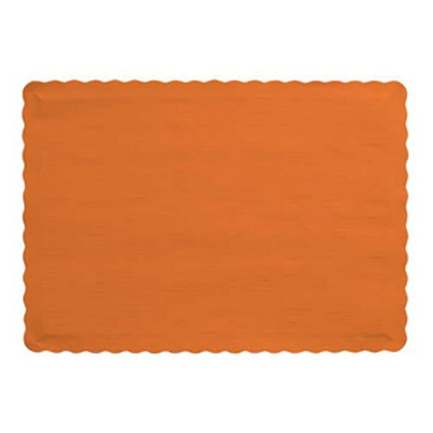 Solid Color Placemat, Orange, 9.5"X14" 50 ct pkg