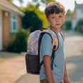 thumbnail image 5 of POLERO White Horse Lavender Design 17 Inch Backpack for Teenagers, Polyester Lightweight with Side Pocket Travel Ruckpack for Work, 5 of 10