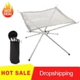 thumbnail image 2 of Disassemble Garden Backyard Heating Mesh Stainless Steel Outdoor Camping Campfire Fire Rack Foldable Mesh Fire Pit BBQ Tools Hot Fire Mat 100x100cm, 2 of 6