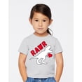 thumbnail image 2 of Wild Bobby Rawr Cute T-Rex Dinosaur Valentine's Day Red Heart T Rex Dino Dinosaurs Baby Clothes 1st Valentines Day Toddler Crew Graphic T-Shirt, 2 of 6