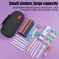 thumbnail image 6 of AYktou Large Capacity Pencil Cases, Simple Multiple Compartments Storage Pouch Marker Pen Pencil Case with Handle, Portable Stationery Bag Pencil Pouch Office Stationery Organizer for Men & Women, 6 of 6