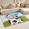 thumbnail image 2 of Coolnut Lightweight Soft Area Rugs 31x20 Inch, Cute Cow in The Meadow Floor Mat Doormat for for Rooms Entrance Hardwood Floor Living Room 2'7" x 1'8"） Nursery Rugs, 2 of 6