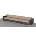 thumbnail image 4 of Living Source International Wicker Patio Sofa with Cushions in Brown/Beige, 4 of 5