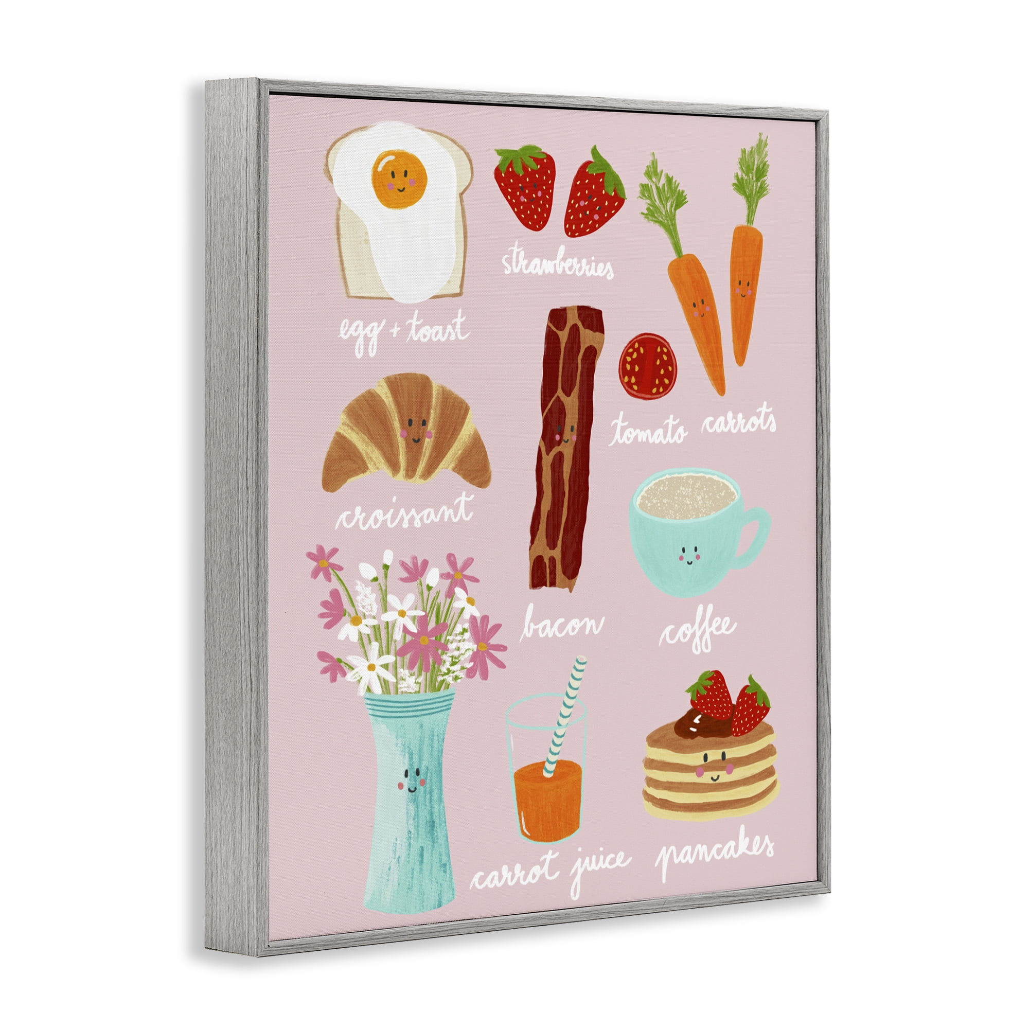 Stupell Industries Lush Summer Breakfast Gray Framed Giclee Art, design by Metka Hiti