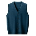 thumbnail image 5 of RMGVDSD Men's Fashion Sweater Vest Button Down Sleeveless V-Neck Sweaters Vests Comfortable Layering Casual Formal Wear Soft Knit Est Coat Versatile Style Basic Knit Sweater, 5 of 5
