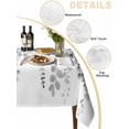 thumbnail image 2 of Eucalyptus Grey Table Cloth, Farmhouse Leaves Summer Spring Leaf Waterproof Tablecloth for Rectangle Tables, Reusable Washable Fabric Table Cover for Restaurant Kitchen Dining Tables 60"x84", 2 of 6
