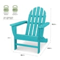 thumbnail image 2 of Hanover Classic All-Weather Adirondack Chair in Aruba Blue, 2 of 10