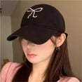 thumbnail image 2 of Bows Embroidered  Women Baseball Cap Girls High Ponytail Hat Adjustable Half-Hollow Top Children's Peaked Cap Summer Visor Caps, 2 of 7
