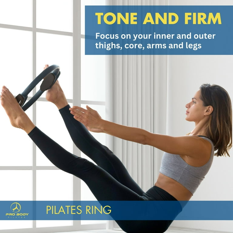 ProBody Pilates Ring Circle Magic Circle Pilates Ring 14 Inch for Thigh Workout Yoga Ring Thigh Toner Home Pilates Equipment for Women Pilates Circle Fitness Equipment Thigh Master Black Walmart
