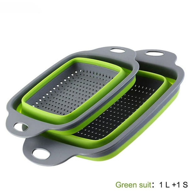 Colador Plegable Cesta De Colador Organizador De Lavado De Frutas Con Mango Escurridor De Verduras Utensilios De Cocina Vogacara HA022539-00