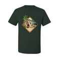 thumbnail image 2 of Wild Bobby, Paradise Found Beach Chilling Pop Culture Men's Graphic T-Shirt, Forest Green, Large, 2 of 3