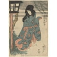 thumbnail image 3 of Utagawa Kunisada (Toyokuni III) 11x14 Black Modern Framed Museum Art Print Titled - Actor Iwai Hanshiro in the Role of Oito (ca. 1830), 3 of 5
