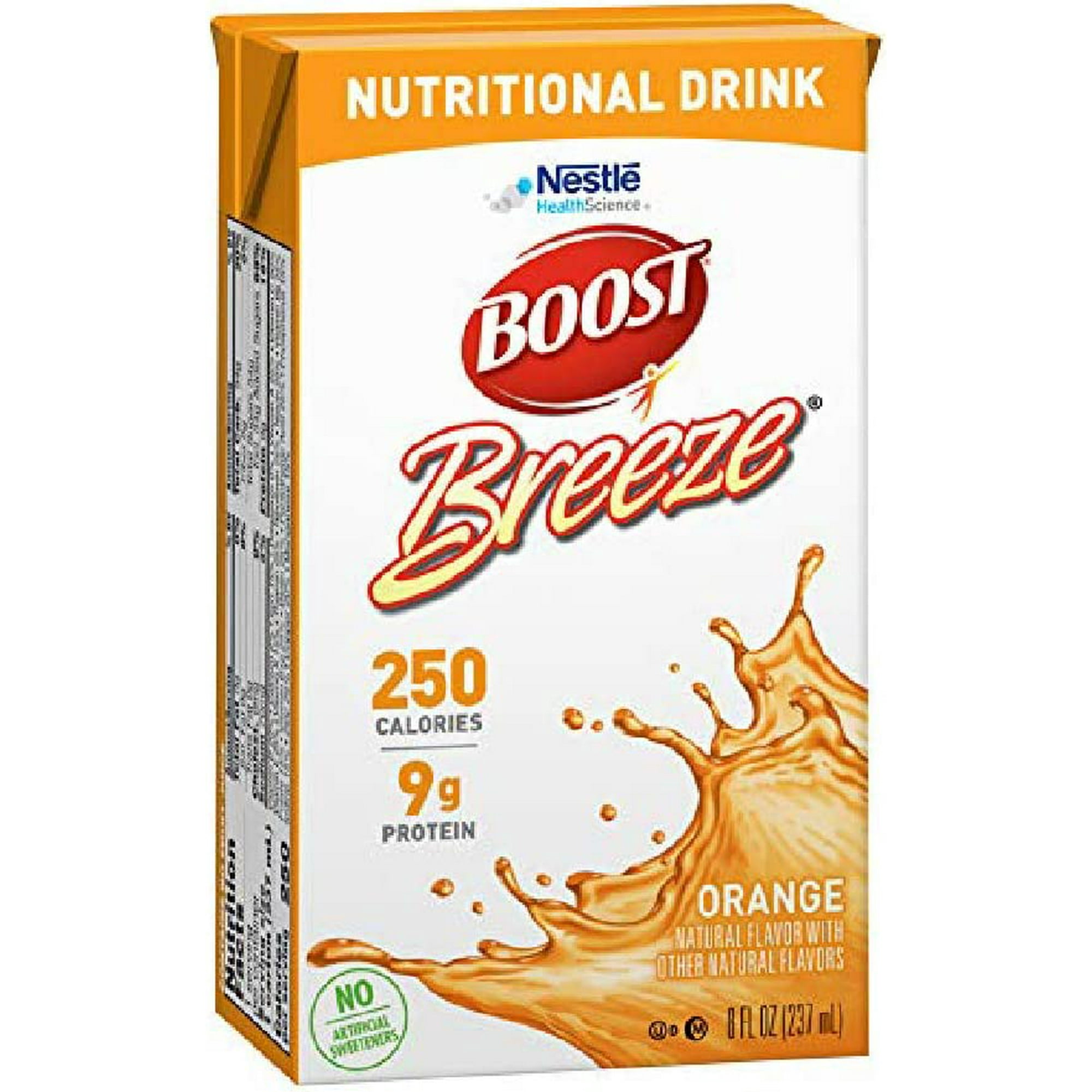 Boost Breeze Nutritional Drink, Orange, 8 Fl Oz (Pack of 54)
