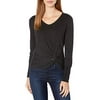 NIC+ZOE Women's Soft Twist TOP, Black Onyx, Medium