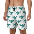 thumbnail image 2 of Daiia Cartoon Shark Mens Swim Trunks Swim Shorts Quick Dry Swim Shorts with Mesh Lining Pockets-3X-Large, 2 of 9